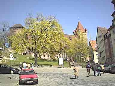 Castle behind trees