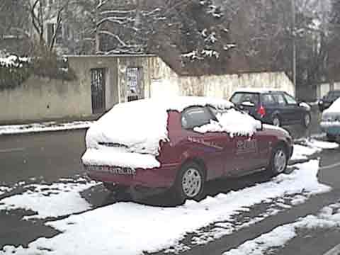 toyota covered in snow